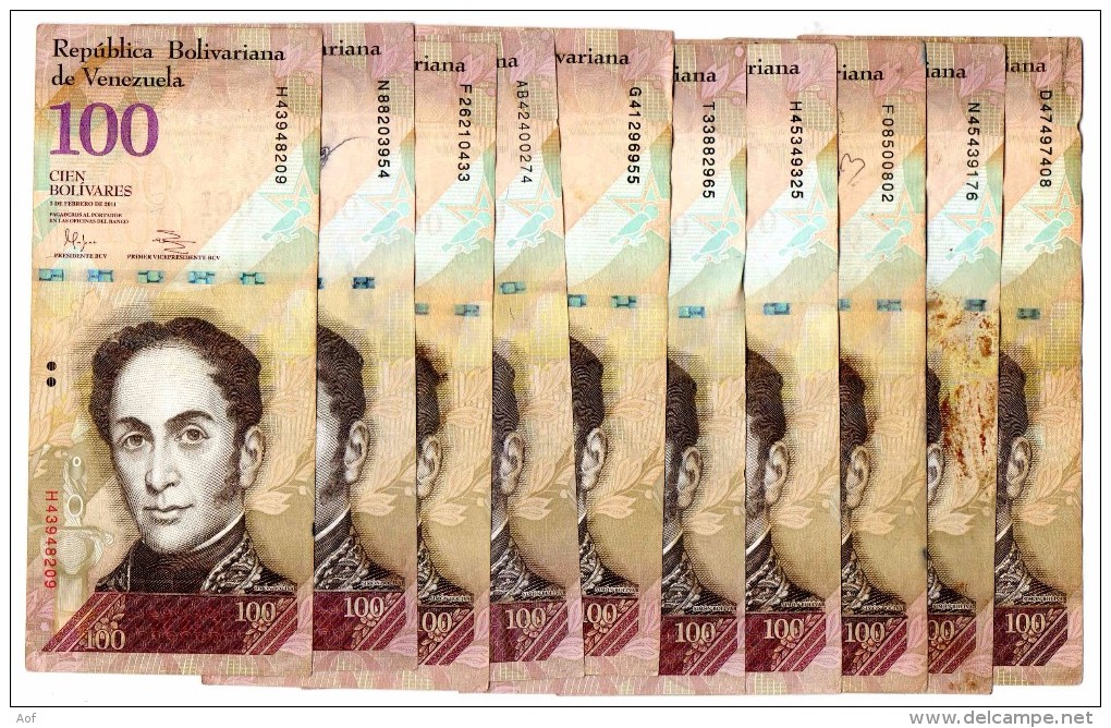 10 Billets De 100 VENEZUELA - Venezuela