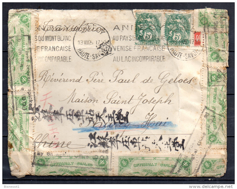 TBC   5/ France China  Lettre Officially Sealed 1920´s Pour Shanghai Chinese Post Office - 1912-1949 Repubblica