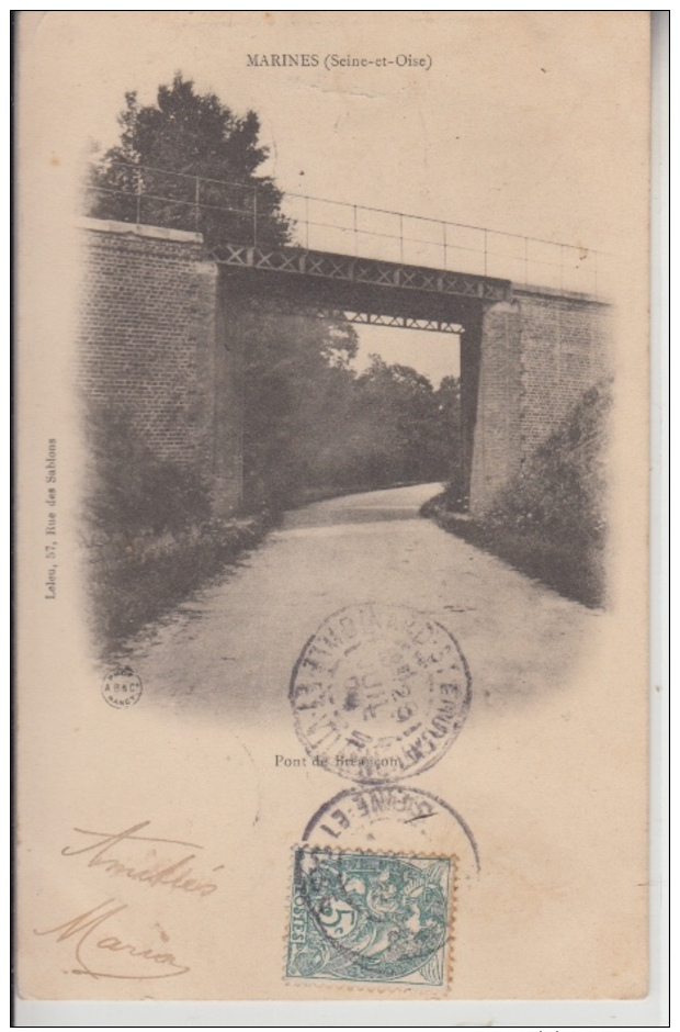 VAL D´OISE - MARINES - Pont De Bréançon - Marines