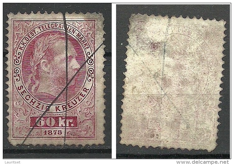 Österreich Austria 1873 Keiser Franz Joseph Telegraphenmarke 60 Kr. O - Telegraphenmarken