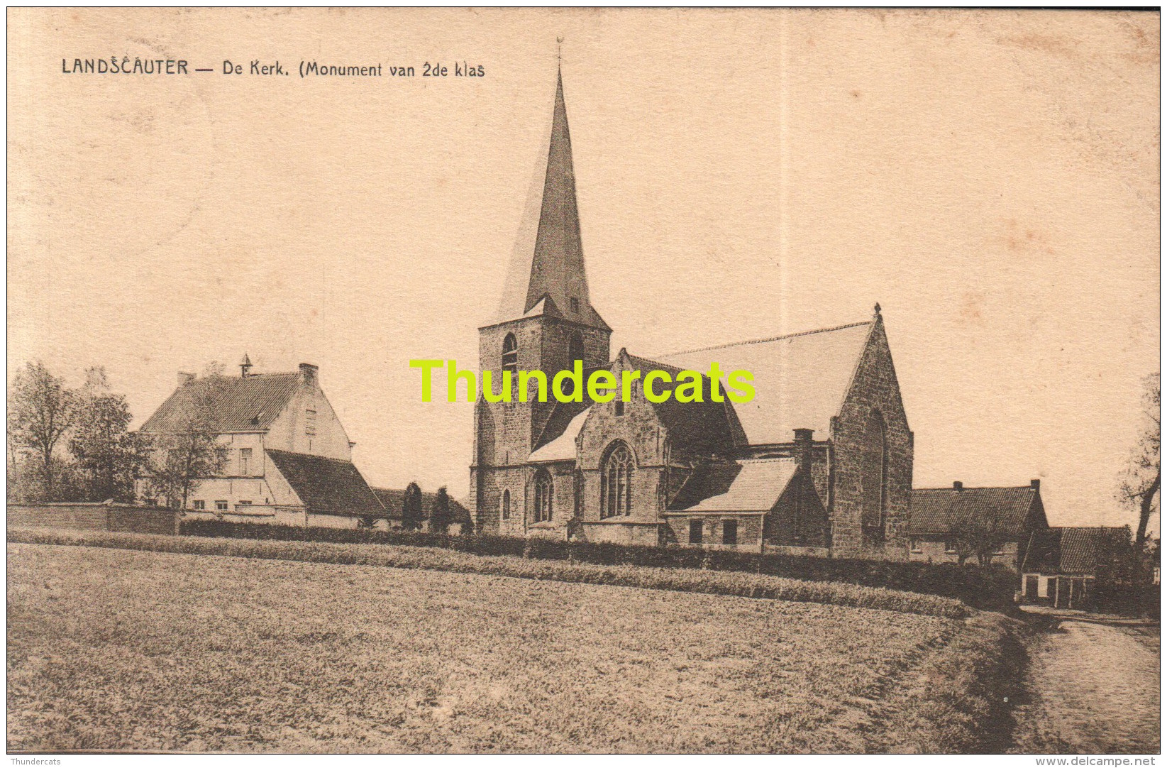 CPA LANDSCAUTER DE KERK MONUMENT VAN DE 2 DE KLAS - Oosterzele