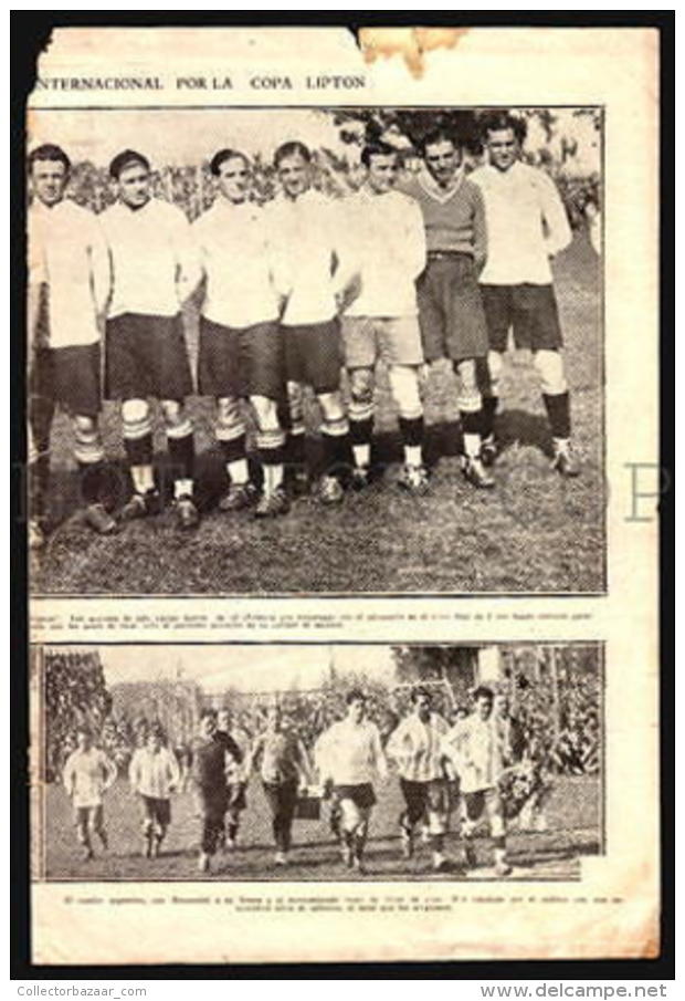 SOCCER FOOTBALL C1925 PARAGUAY URUGUAY ARGENTINA  LIPTON ORIGINAL PERIOD PRINTS