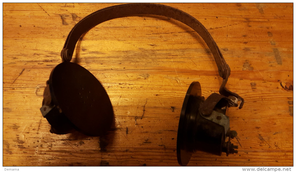 Headphone Bakelite, Probably WWII, For Parts Or Restoration, No Mark - Radio