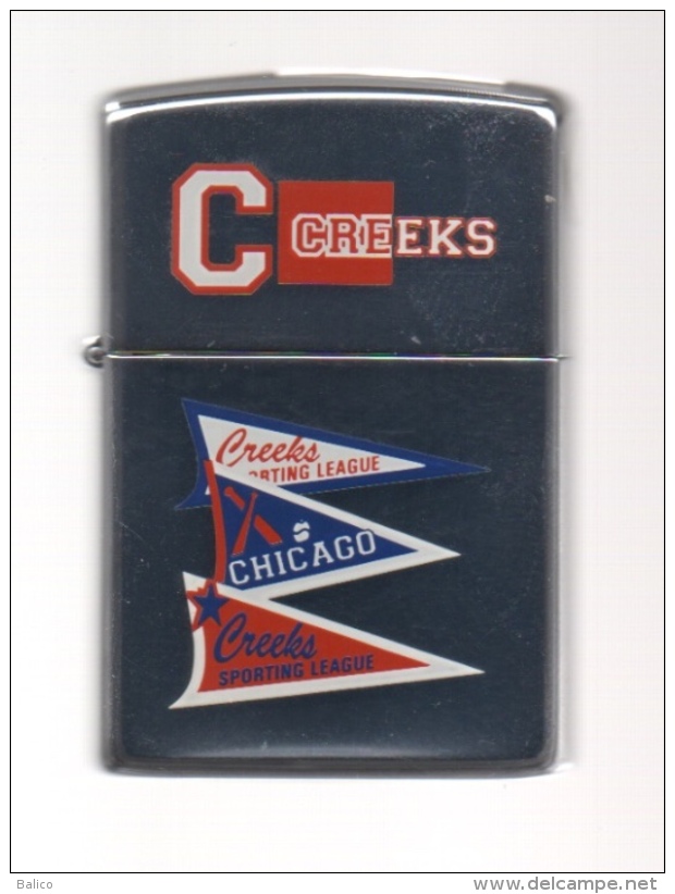 ZIPPO - Creeks -  Chromé, Année 1991 - Réf, 723 - Zippo