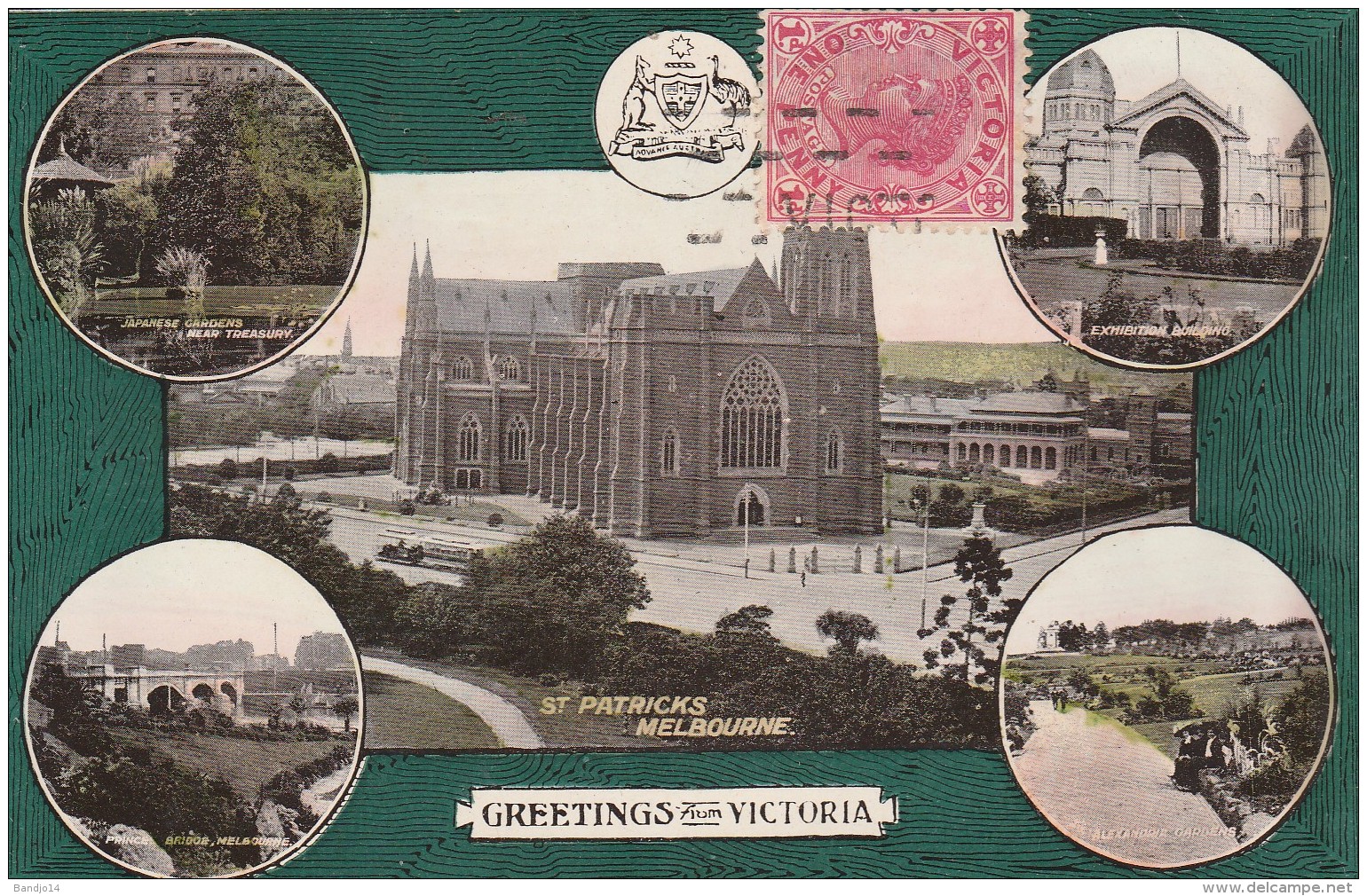 Victoria - 1911 - Melbourne  - "Greetings From Victoria" - ST Patricks - Scan Recto-verso - Melbourne