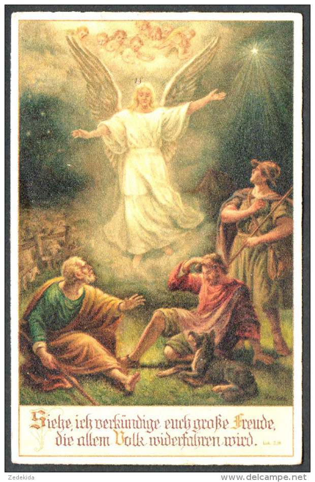 2893 - Alte Litho Postkarte - Engel - Gemälde, Glasmalereien & Statuen