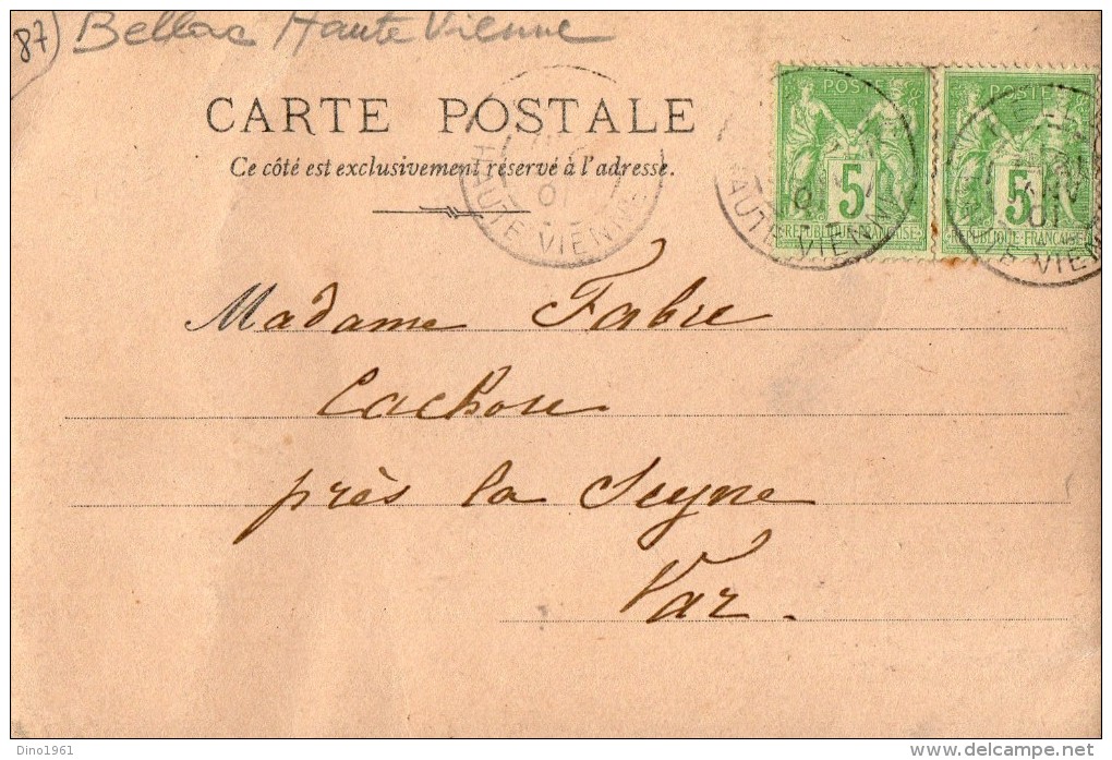 CPA 1899 - Carte Photo -  BELLAC - Vue Du Village - Bellac