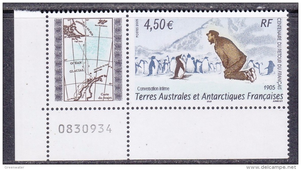 TAAF 2005  Conversation Intime / Penguins 1v (corner, Sheet Number) ** Mnh (30490D) - Ongebruikt