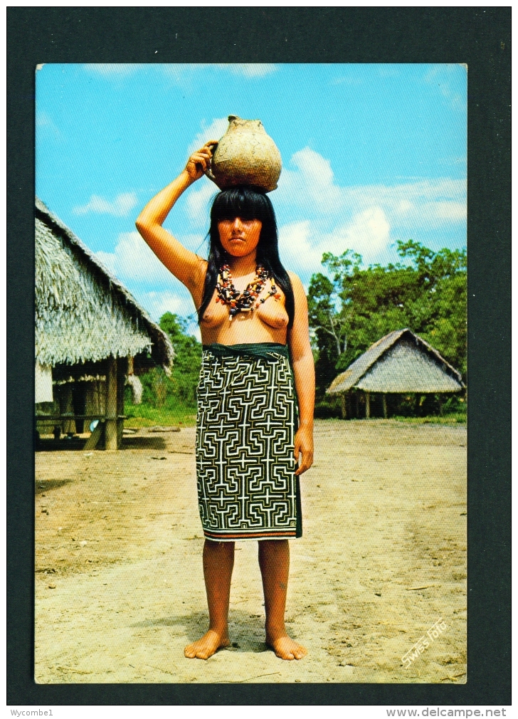 PERU  -  Pucallpa  Shipibo Girl Carrying Water  Unused Postcard - Peru