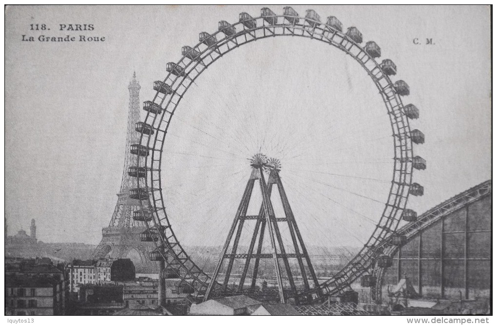 CP.- Repro. - Images Du Temps Passé - PARIS - N° 118 - La Grande Roue - CP Offerte Par Sté Générale - TBE - - Arrondissement: 15