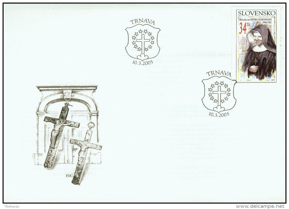 Slovakia 2005, FDC Cover Zdenka Schelingova Nun Mi.# 509, Ref.bbzg - FDC