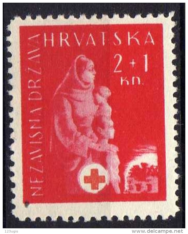 Kroatien (NDH) 1943 Mi 119 **, Rotes Kreuz [200616XVI] - Croazia