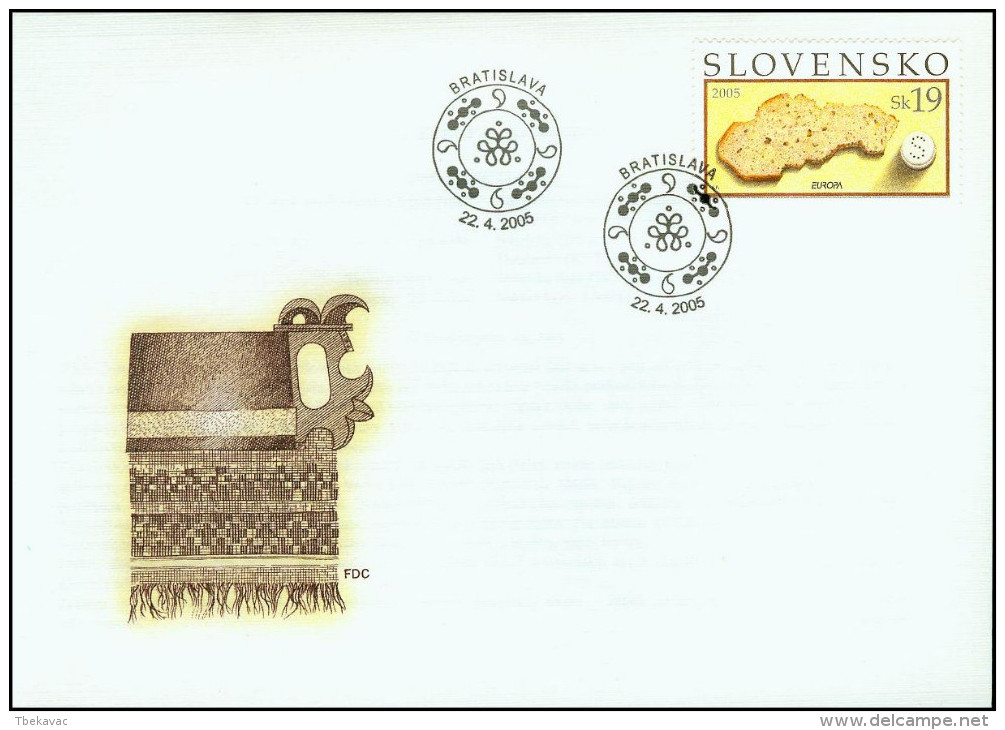 Slovakia 2005, FDC Cover Europa Gastronomy Mi.# 512, Ref.bbzg - FDC