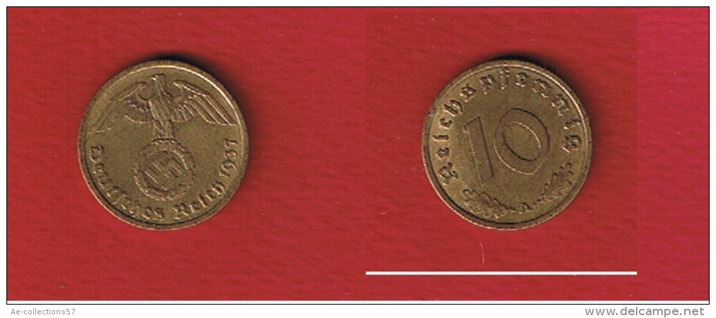 Jg # 364  //  10 Reichspfennig 1937 A - 10 Reichspfennig