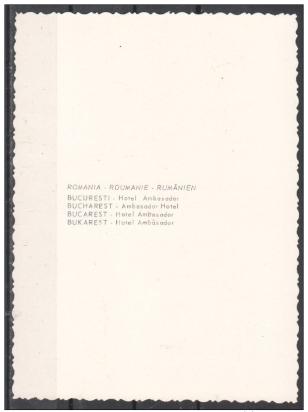 59-051 // ROM. -  BUCHAREST -  AMBASADOR  HOTEL  1975 - Roumanie