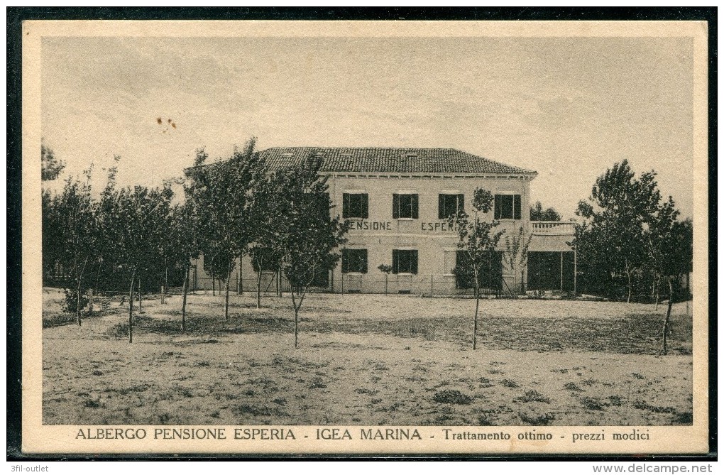 (00432) Cartolina Igea Marina  - Albergo Pensione Esperia - Rimini