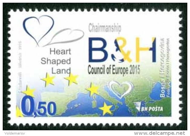 Bosnia And Herzegovina 2015 Mih. 667 Chairmanship In The Council Of Europe MNH ** - Bosnie-Herzegovine