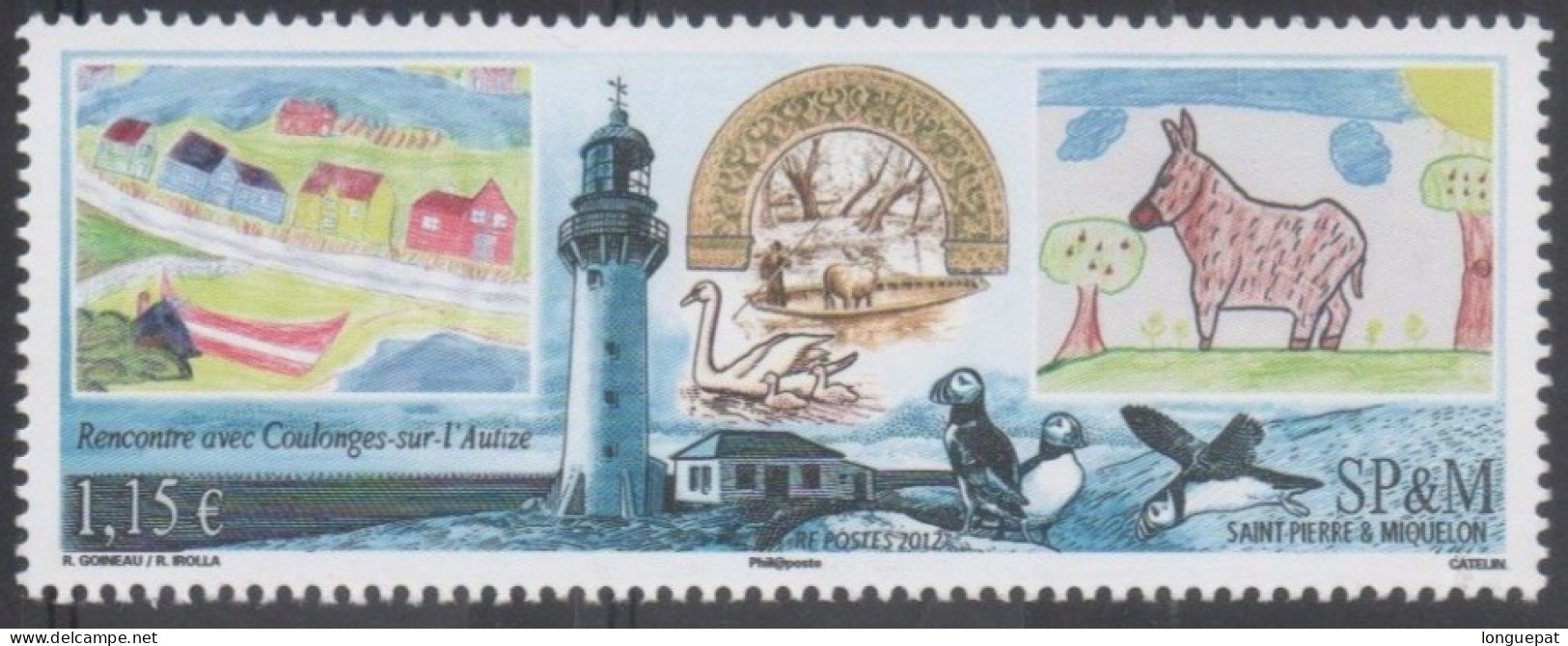 SAINT-PIERRE Et MIQUELON - Art - Dessin - Rencontre Avec Le Poitou - Dessins D'enfants - - Unused Stamps