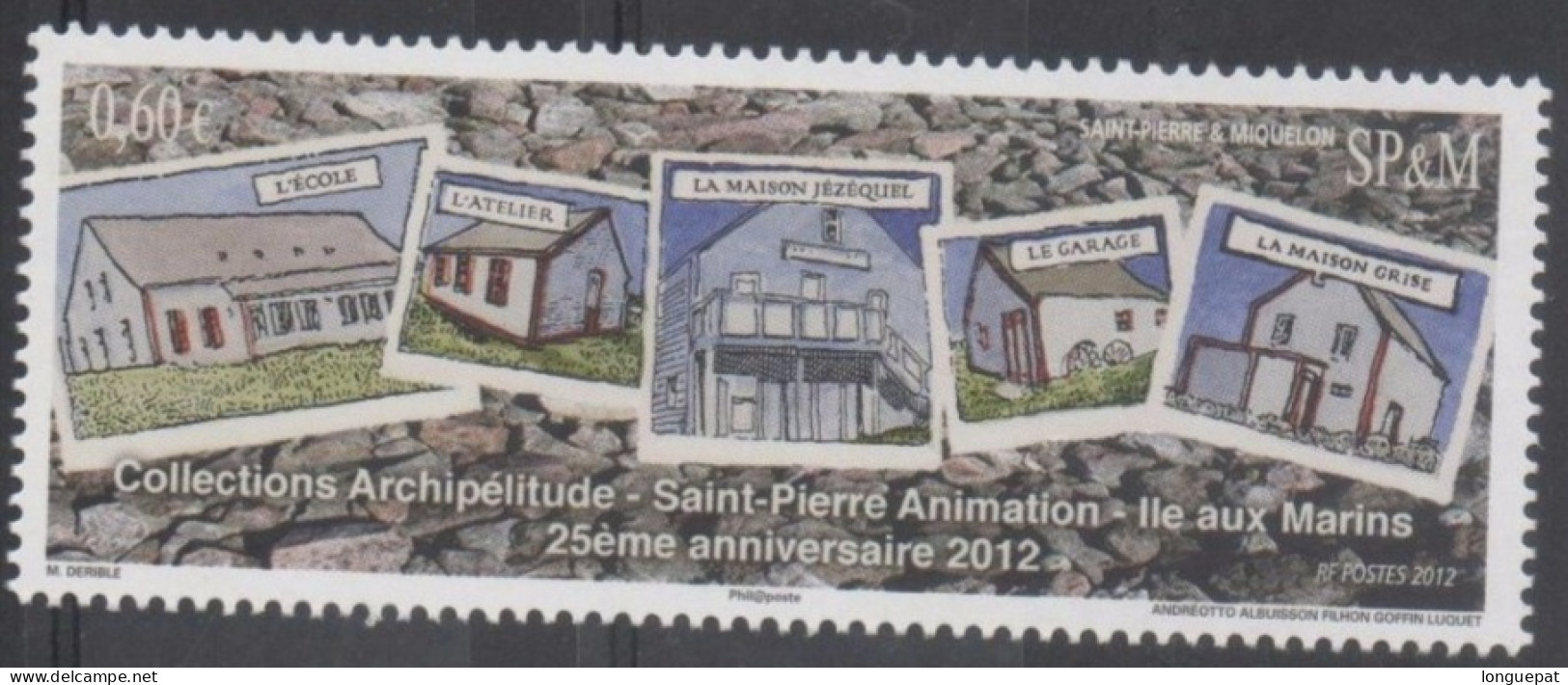 SAINT-PIERRE Et MIQUELON - 25 Ans De L'Île  Aux Marins (île Aux Chiens) : école, Atelier, Maison Jézèquiel, Garage, Etc - Neufs