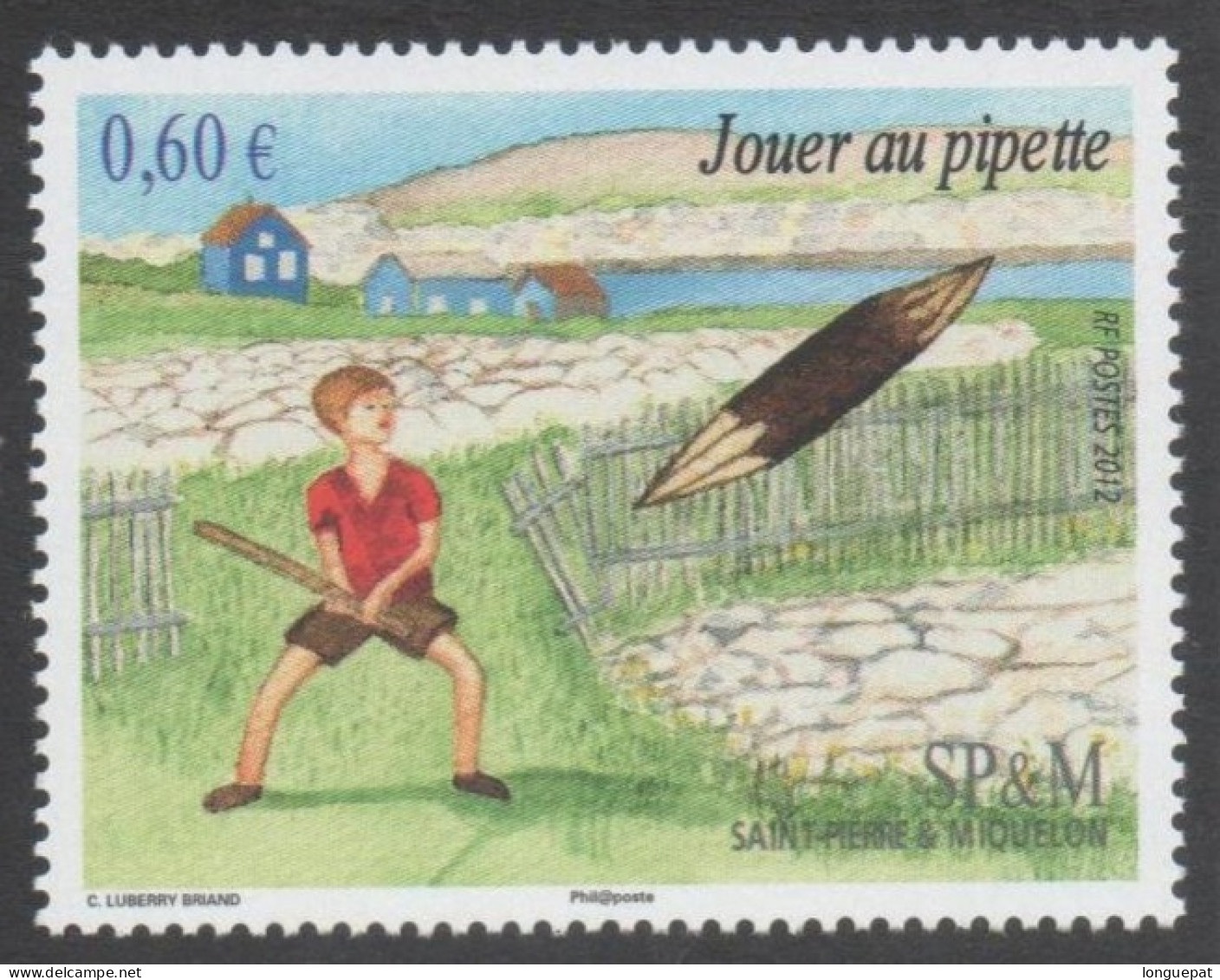 SAINT-PIERRE Et MIQUELON - Jeu - Jouer Au Pipette ;enfant Avec Canne Et Pipette - Expression Locale - - Unused Stamps