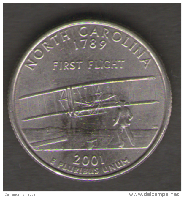 STATI UNITI QUARTER DOLLAR 2001 NORTH CAROLINA - 1999-2009: State Quarters