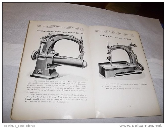 @ Catalogue Illustré Ancien Machines à Coudre Pour Chaussures UNION SPECIAL MACHINE COMPANY / Sewing Machine - Supplies And Equipment