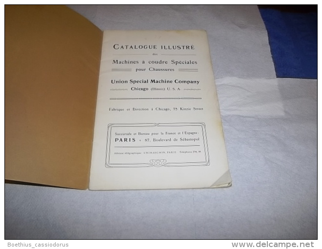 @ Catalogue Illustré Ancien Machines à Coudre Pour Chaussures UNION SPECIAL MACHINE COMPANY / Sewing Machine - Supplies And Equipment