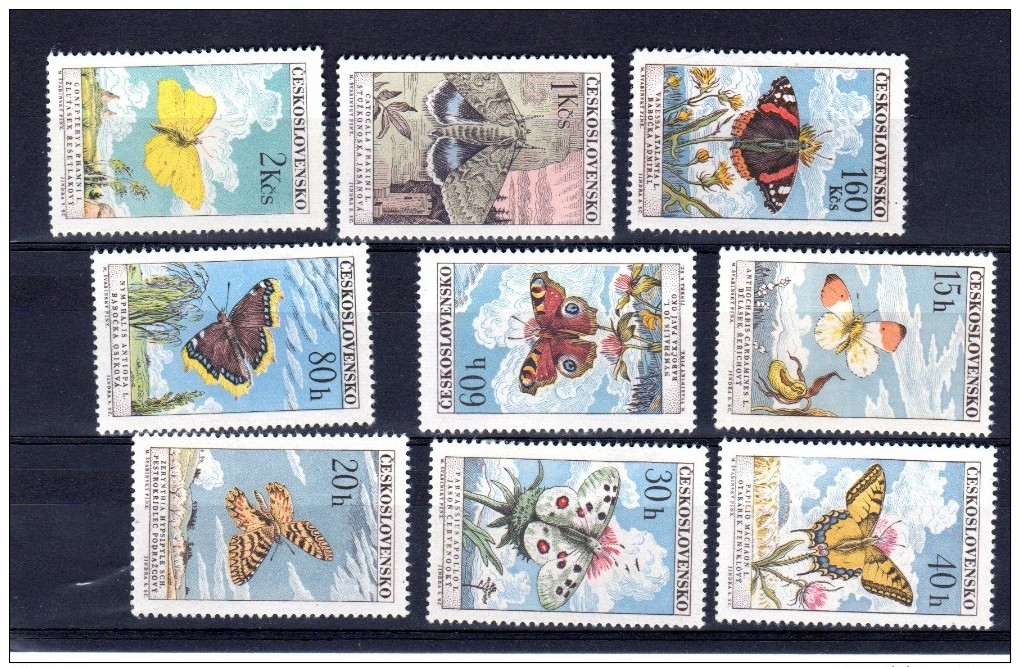 1961 Les Papillons  Y 1184 -1192 ** Mi 1301-1309 ** Complet TTB - Ungebraucht