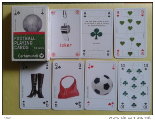 FOOTBALL. Jeu De 52 Cartes Avec Joker Sur Le Foot Et Les Phases De Jeux Sur Les Cartes - Cartes à Jouer Classiques