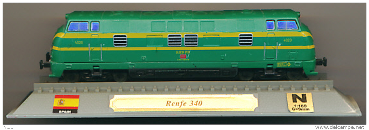 Locomotive : Renfe 340, DelPrado, Echelle N 1/160, G = 9 Mm, Spain, Espagne - Locomotieven