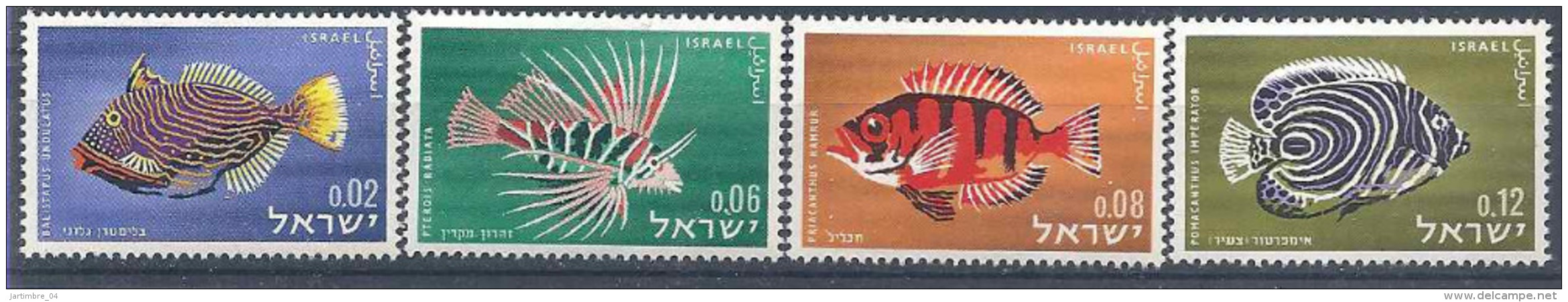 1962 ISRAEL 225-28** Poissons Mer Rouge - Nuevos (sin Tab)