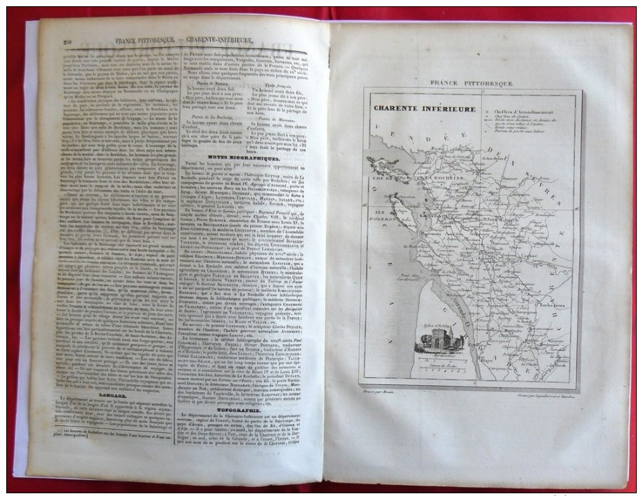 France Pittoresque 1835- Departement De La CHARENTE INFERIEURE- 17- - Poitou-Charentes