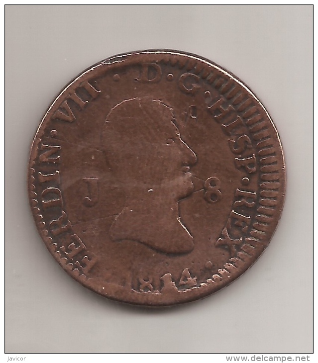 1814 Fernando VII Cobre Moneda - 8 MARAVEDIS JUBIA VC 20,00 - Otros & Sin Clasificación