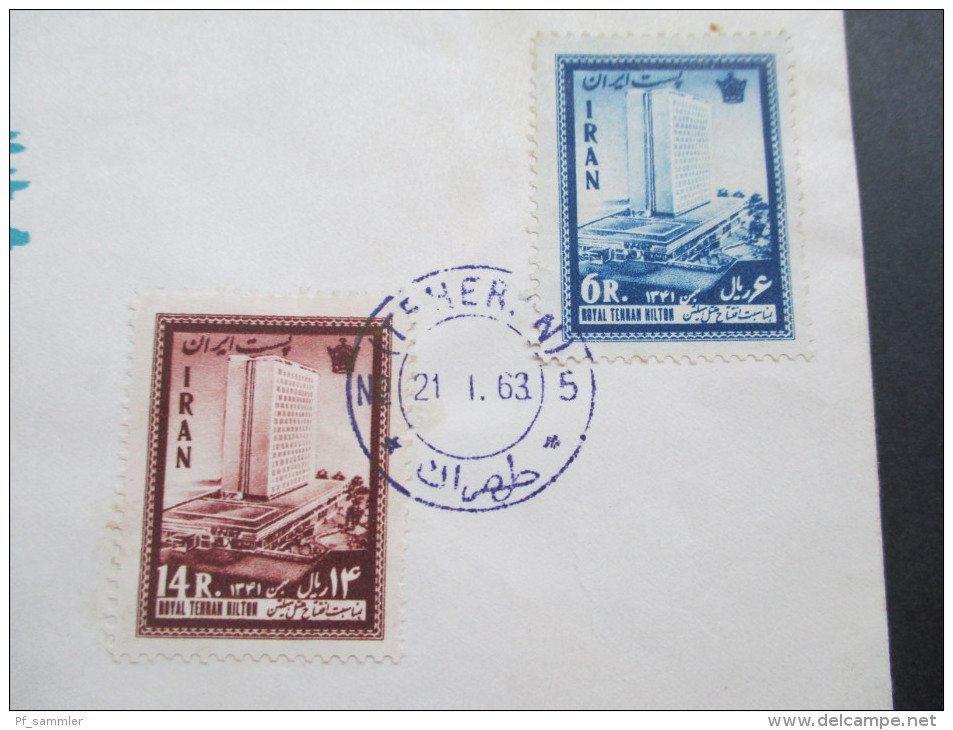 Iran 1963 FDC Teheran. Commemorating. The Opening Of Royal Hilton Hotel - Iran