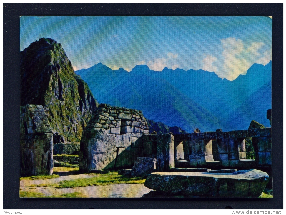 PERU  -  Macchu Picchu  Temple Of The Three Windows  Unused Postcard - Peru