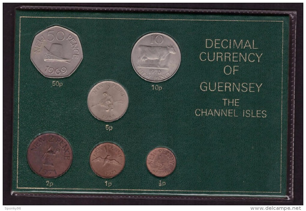 DECIMAL CURRENCY OF GUERNSEY THE CHANNEL ISLES - ANNO 1968 -1969 -1970 -1971 - BALLIVIEINSULEDECERNEVER - - Altri & Non Classificati