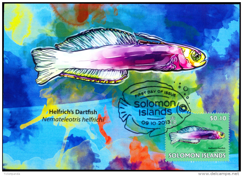 FISHES-VERY LARGE SET OF 25 MAXIMUM CARDS-F.V OVER $150-SOLOMON ISLANDS-2013-SCARCE-MNH-SCARCE-MC-39