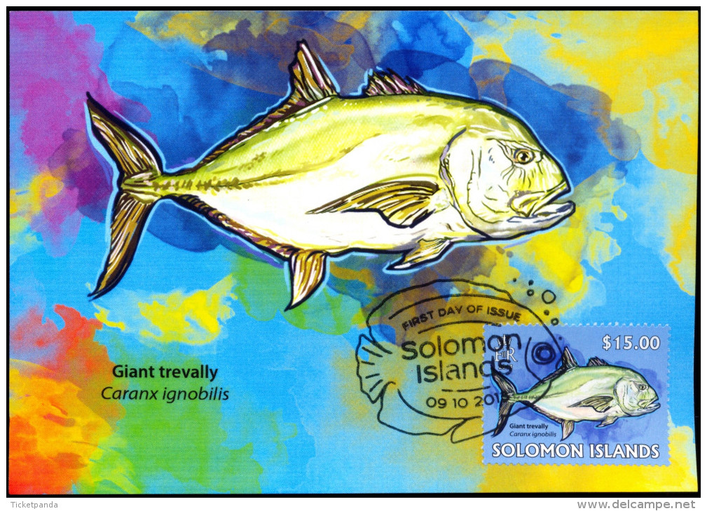 FISHES-VERY LARGE SET OF 25 MAXIMUM CARDS-F.V OVER $150-SOLOMON ISLANDS-2013-SCARCE-MNH-SCARCE-MC-39