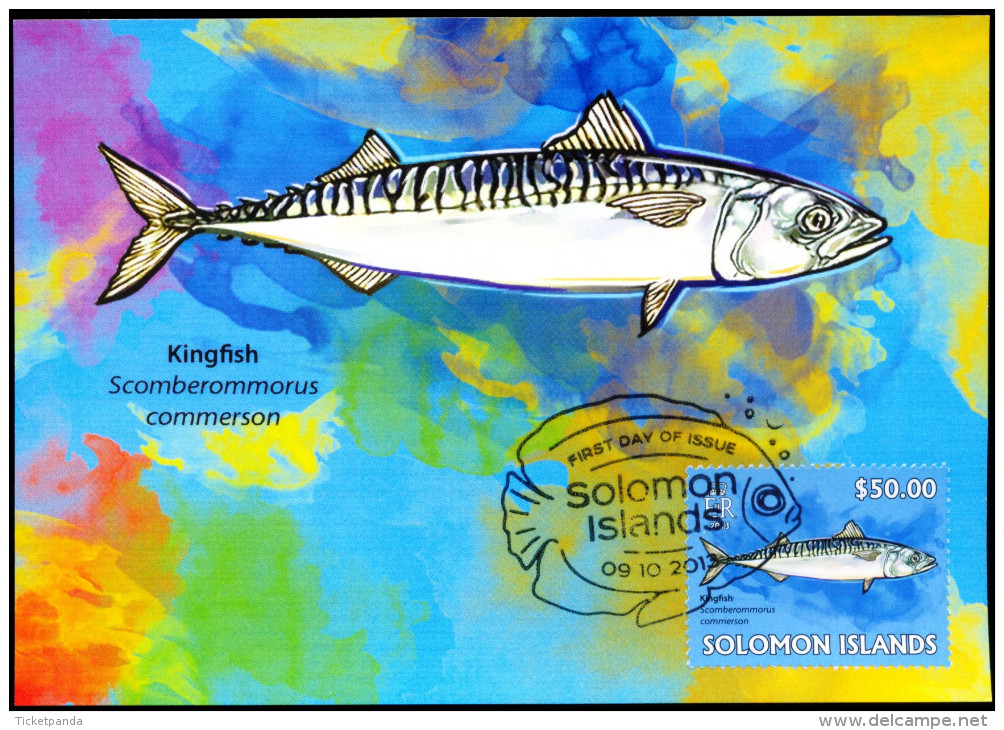 FISHES-VERY LARGE SET OF 25 MAXIMUM CARDS-F.V OVER $150-SOLOMON ISLANDS-2013-SCARCE-MNH-SCARCE-MC-39