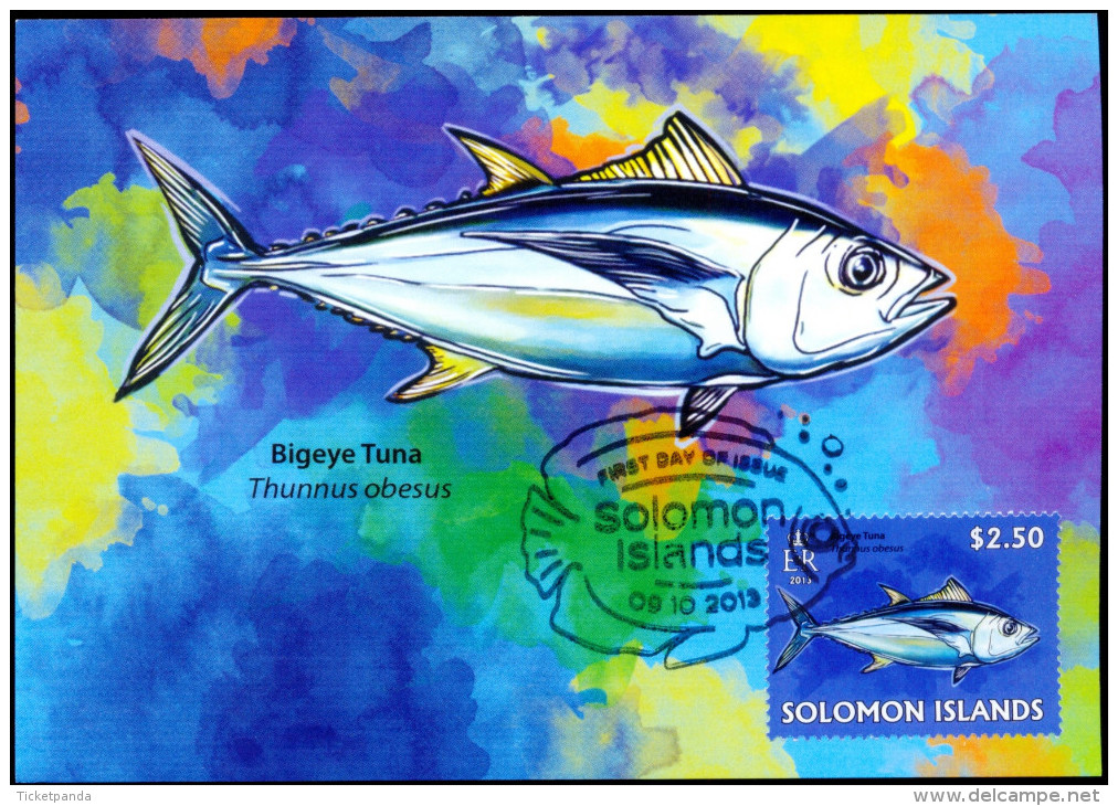 FISHES-VERY LARGE SET OF 25 MAXIMUM CARDS-F.V OVER $150-SOLOMON ISLANDS-2013-SCARCE-MNH-SCARCE-MC-39