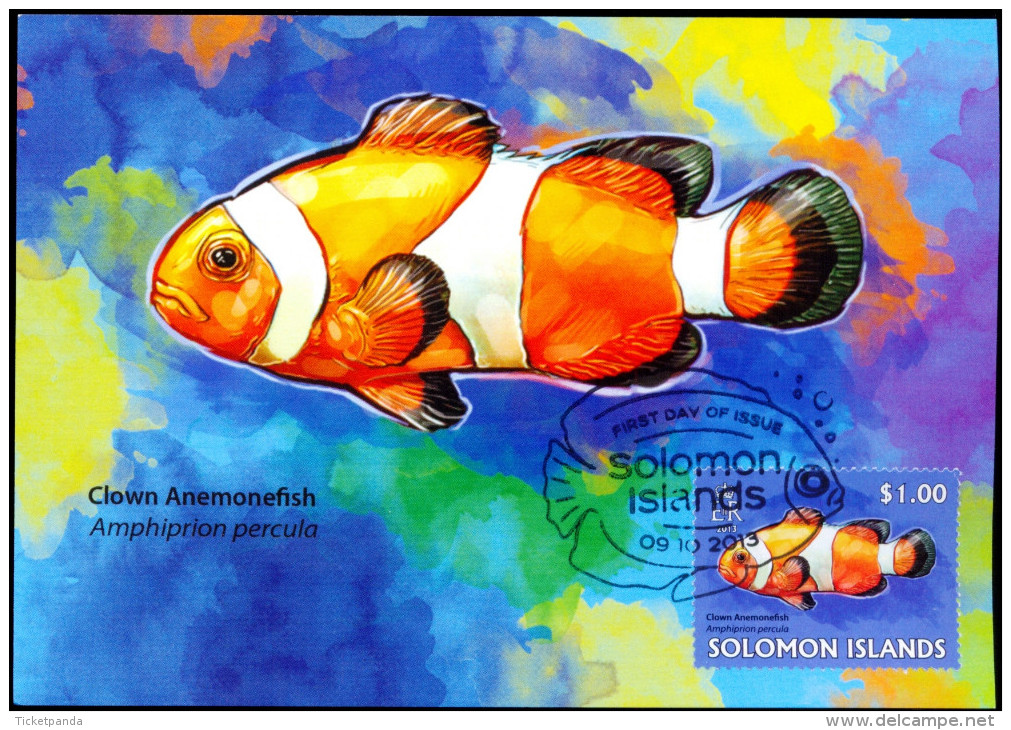 FISHES-VERY LARGE SET OF 25 MAXIMUM CARDS-F.V OVER $150-SOLOMON ISLANDS-2013-SCARCE-MNH-SCARCE-MC-39