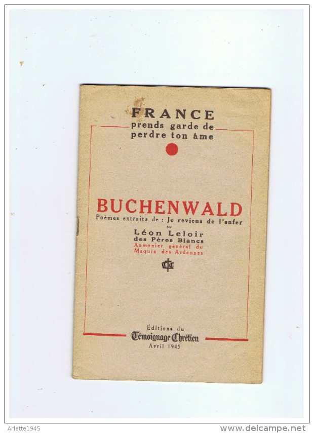 CAMP DE CONCENTRATION  BUCHENWALD   32 PAGES - 1939-45