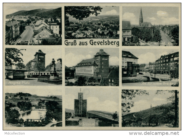 DE GEVELSBERG / Nirgena Platz, Sparkasse, Ebrenman, Strandbad, Blick Zum Ehrenwald / CARTE GLACEE - Gevelsberg