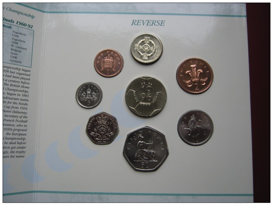 UK British 1996 UNC 8 Coin Set 1 Penny - 2£ Pounds Sealed In Royal Mint Folder - Mint Sets & Proof Sets