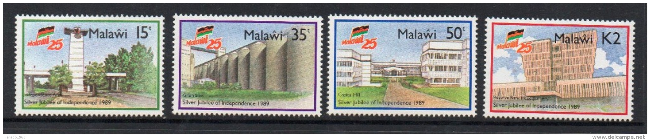 1989 Malawi Independence  Complete Set Of 4 Stamps MNH - Malawi (1964-...)