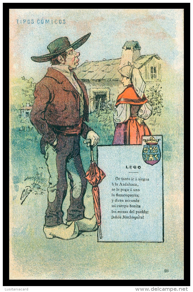 SPAIN - LUGO -  " De Tanto Ir As Siegas, A La Andaluzia, Se Le Pega..." (Ed. Artistica Espanhola)carte Postale - Humour