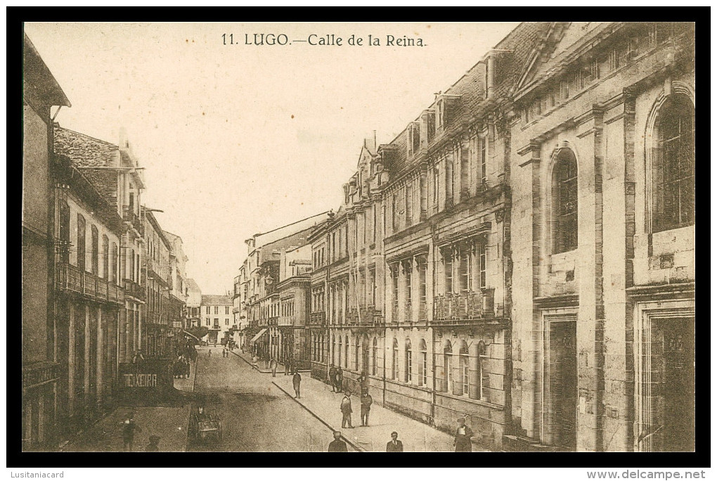 LUGO -  Calle De La Reina ( Ed. Grafos Nº 11)  Carte Postale - Lugo