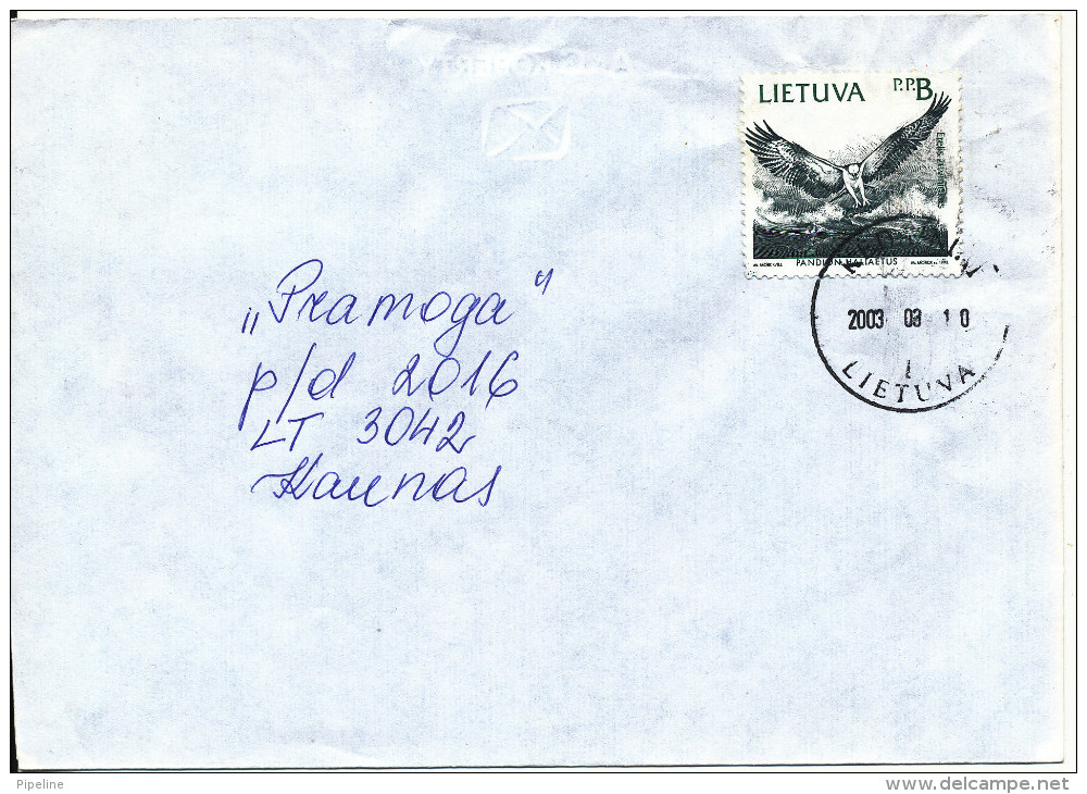 Lithuania Cover Kedainiai 10-3-2003 Single Franked BIRD - Litauen