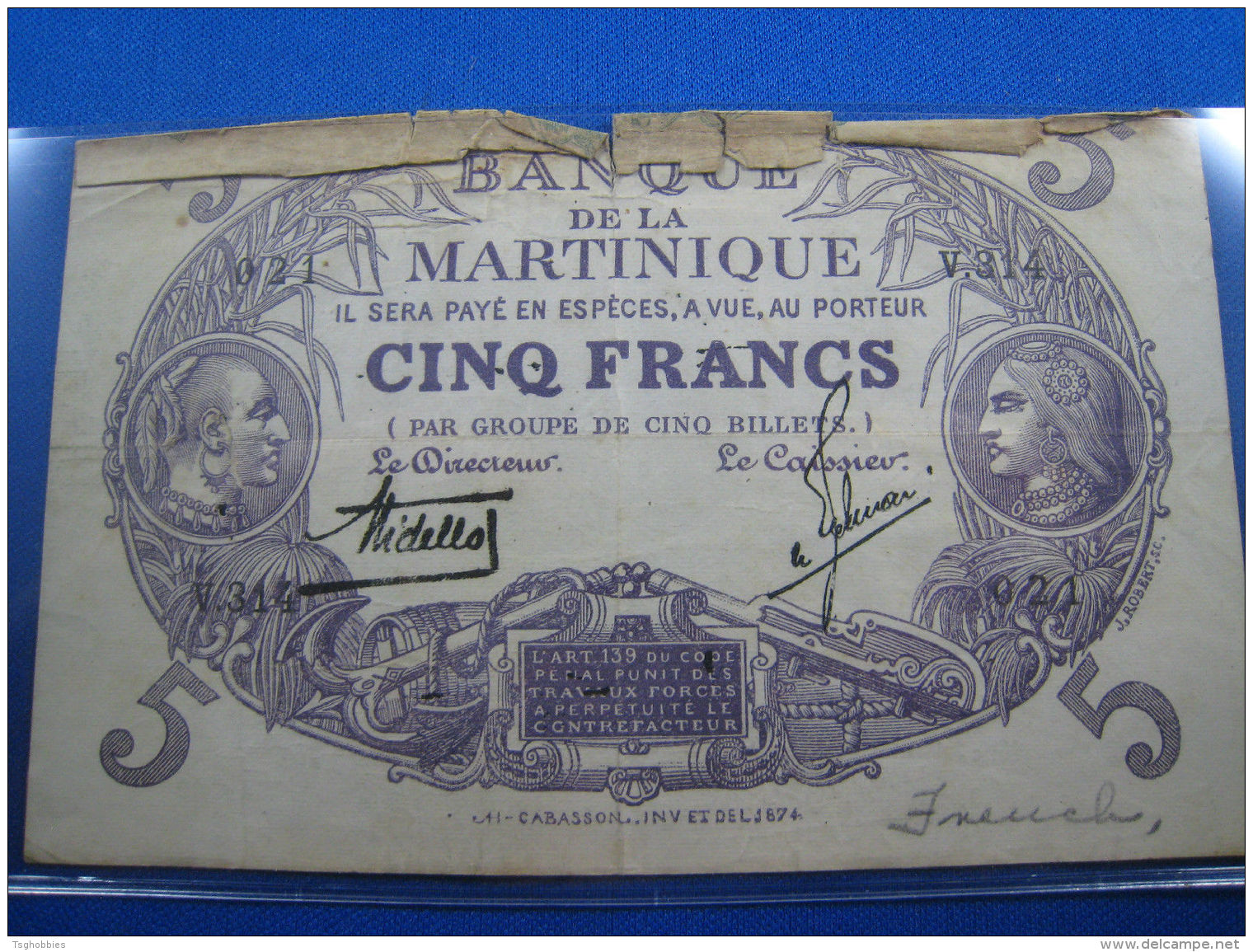 MARTINIQUE - 5f NOTE - G - Other - Europe