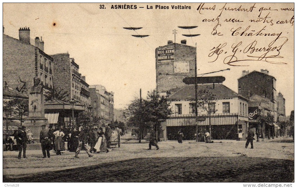 DPT 92 ASNIERES La Place Voltaire - Asnieres Sur Seine